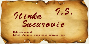 Ilinka Šućurović vizit kartica